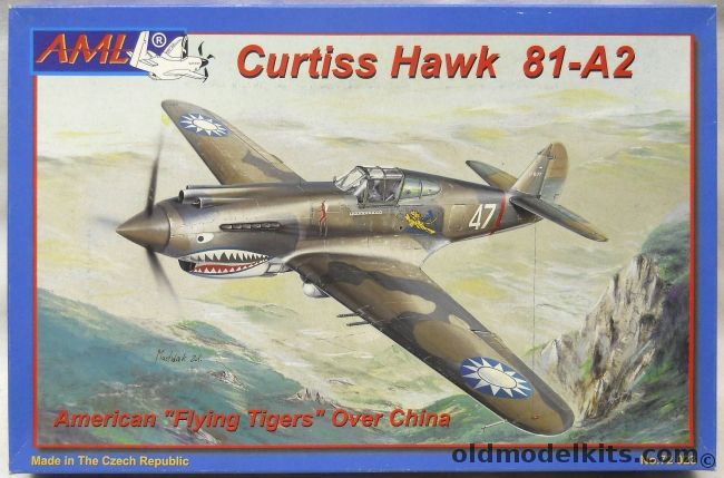 AML 1/72 Curtiss Hawk 81-A2 American Flying Tigers Over China AVG - Pilot R. Neale Kumming June 1942 / Frnk Schiel & Pappy Boyington Jan 1942 / Ken Jernstedt Jan 42 / Robert T Smith June 42 / William Reed Jan 42 / John Petach & Robert Layher Burma Jan 42 - (Export, 72 023 plastic model kit